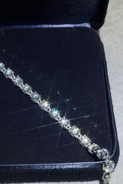 10 Carat Moissanite Platinum-Plated Bracelet - VAleG
