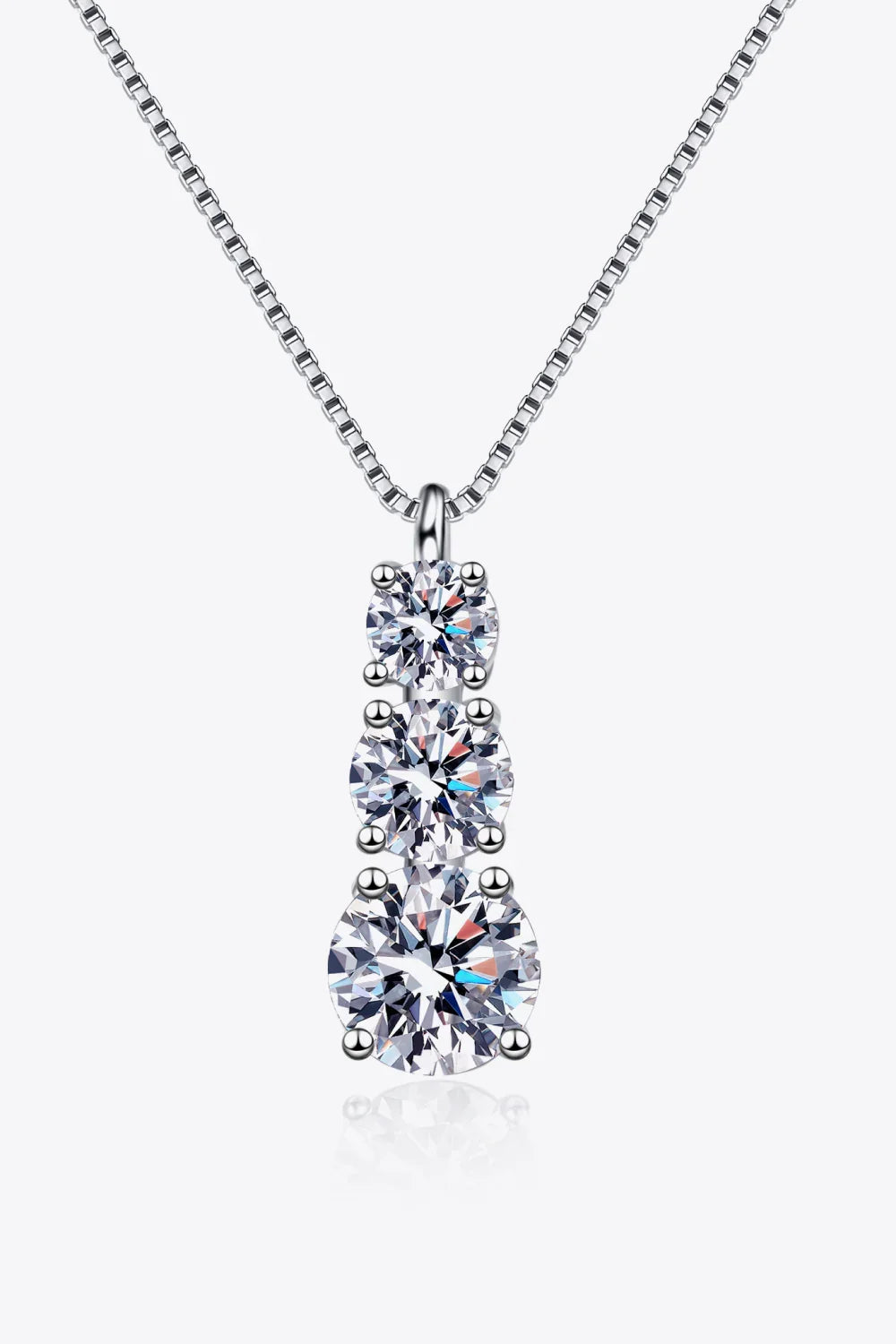 Moissanite Triple-Pendant Necklace - VAleG