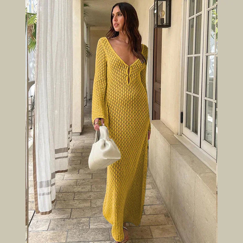 New Beach Dress Women's Solid Color - VAleG