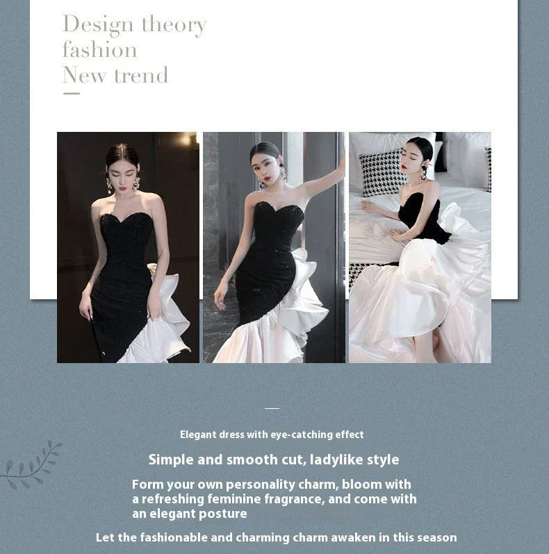 Tube Top Evening Gown - VAleG