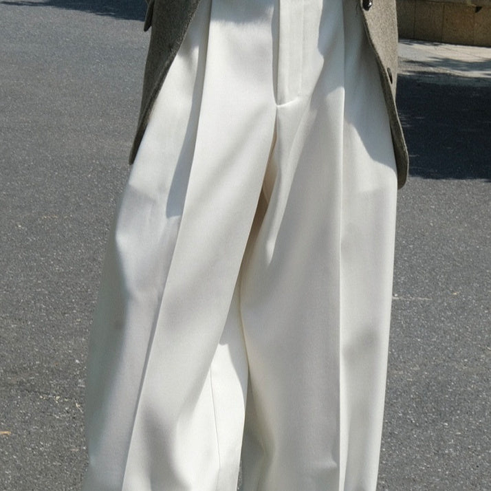 Stile casual Tridimensionale pieghettato pantaloni Loose cadenti da donna
