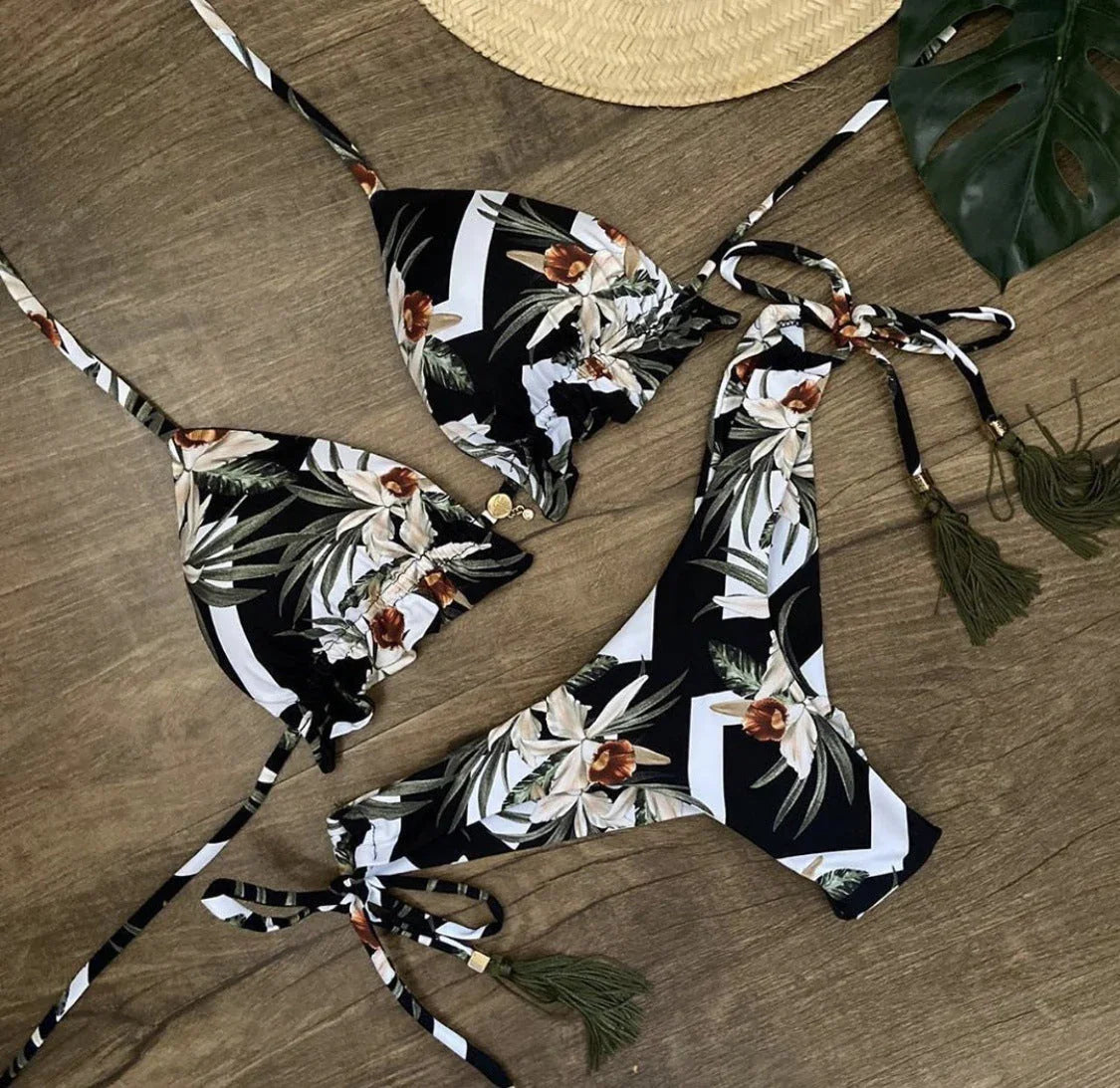 Women's Beach Split Printed Swimsuit - VAleG
