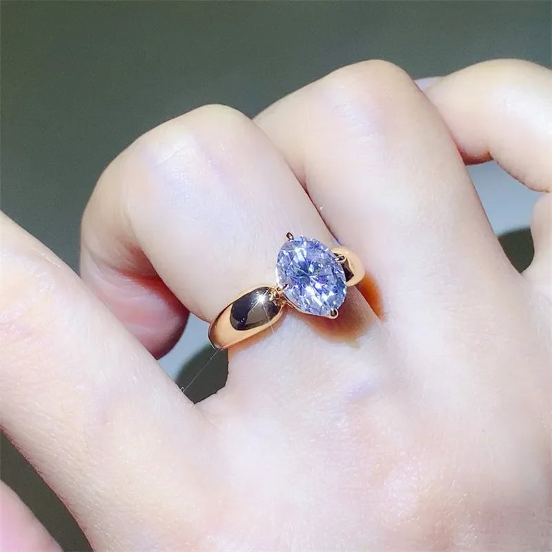 2 Carat Moissanite 925 Sterling Silver Ring - VAleG