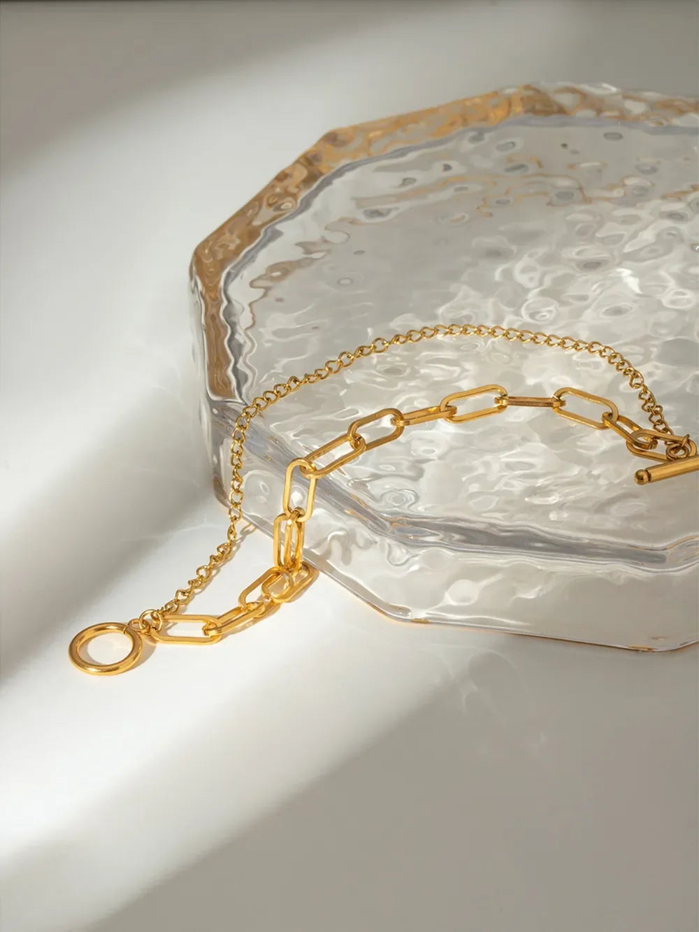 18K Gold-Plated Stainless Steel Chain Bracelet - VAleG