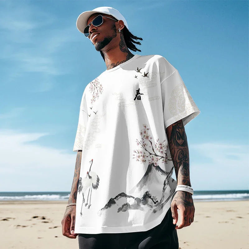 Sports T-shirt Men's Mesh Hip Hop Trend Short-sleeved Shirt - VAleG