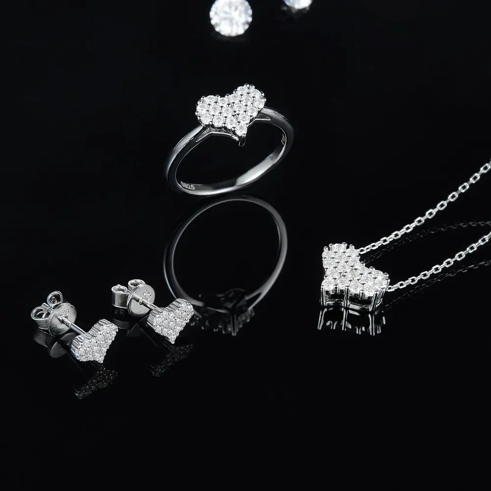 Moissanite 925 Sterling Silver Heart Bracelet - VAleG