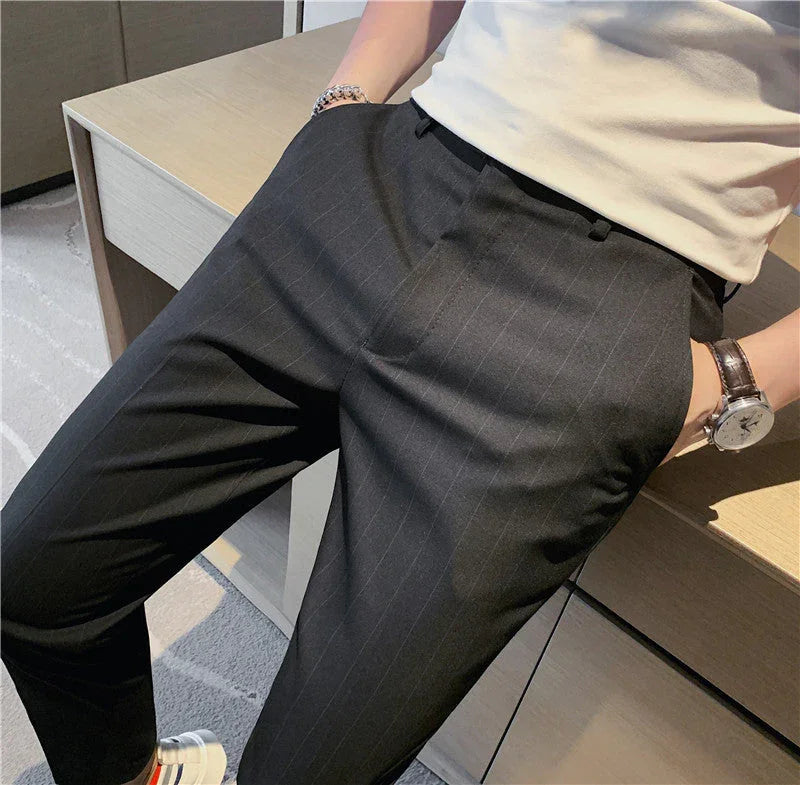 Thin Men's Slim Fit Suit Pants Fashion - VAleG