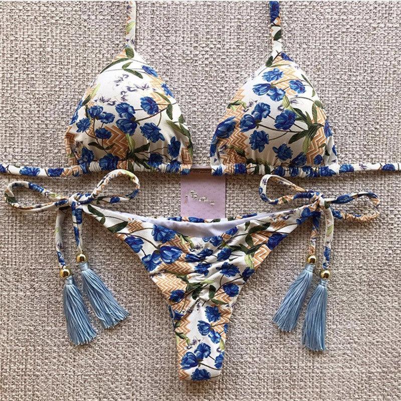 Women's Beach Split Printed Swimsuit - VAleG