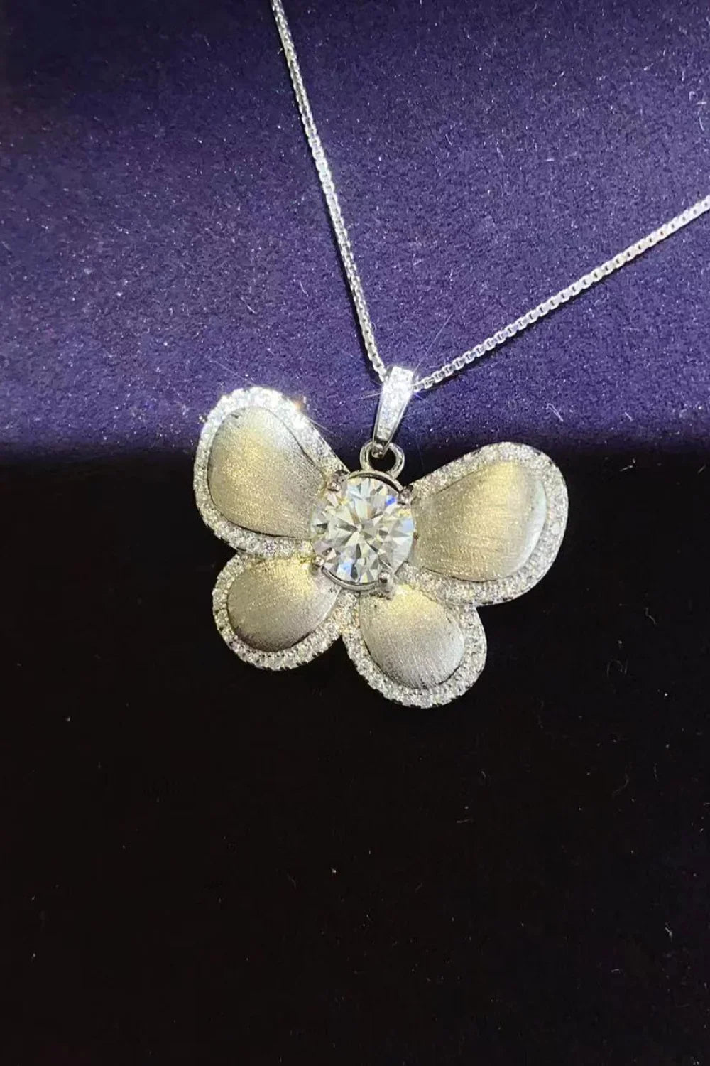 1 Carat Moissanite Butterfly Pendant Necklace - VAleG