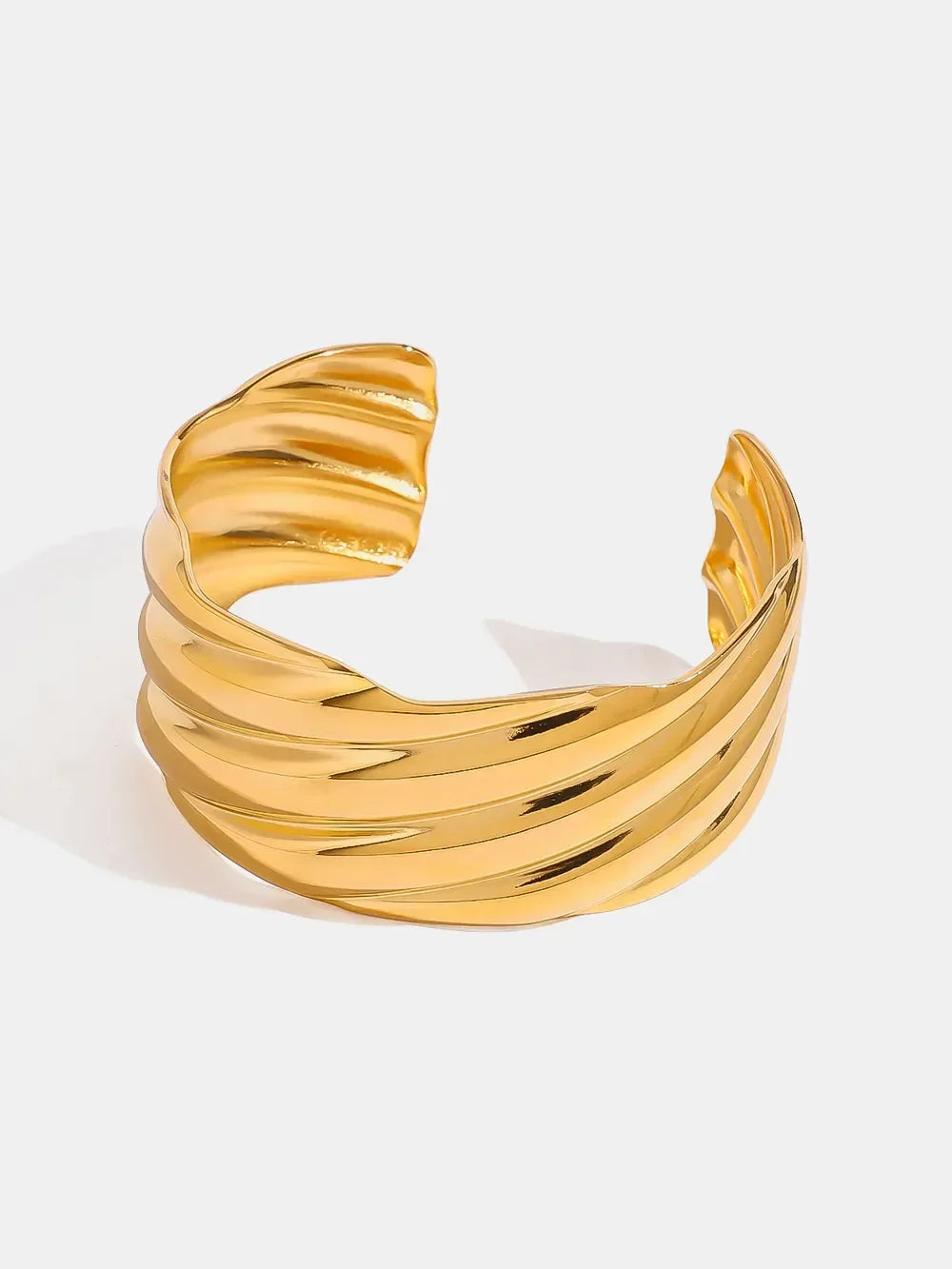 18K Gold-Plated Stainless Steel Open Ring - VAleG