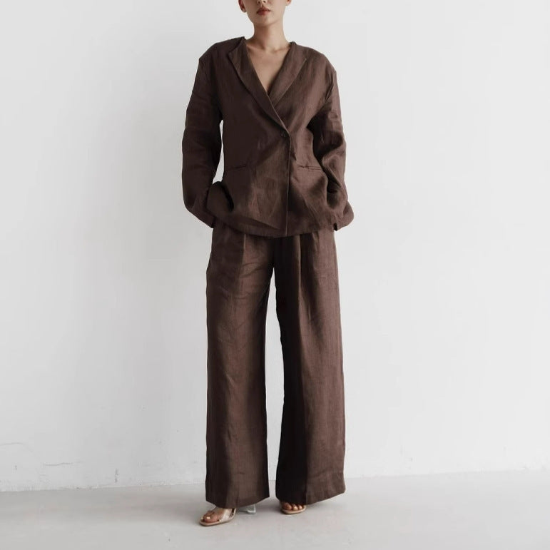 Women's Suit Jacket And Trousers Two-piece Suit