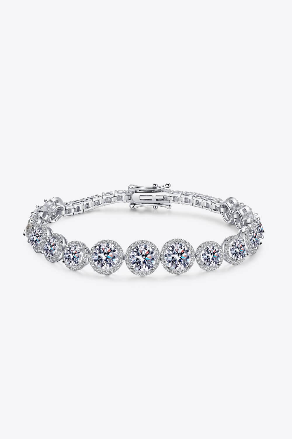 925 Sterling Silver 10.4 Carat Moissanite Bracelet - VAleG