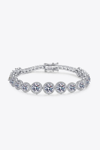 925 Sterling Silver 10.4 Carat Moissanite Bracelet - VAleG