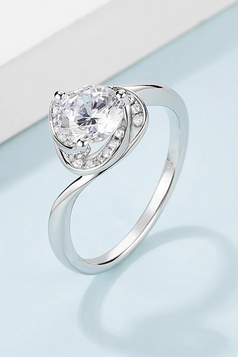 1 Carat Moissanite 925 Sterling Silver Heart Ring - VAleG
