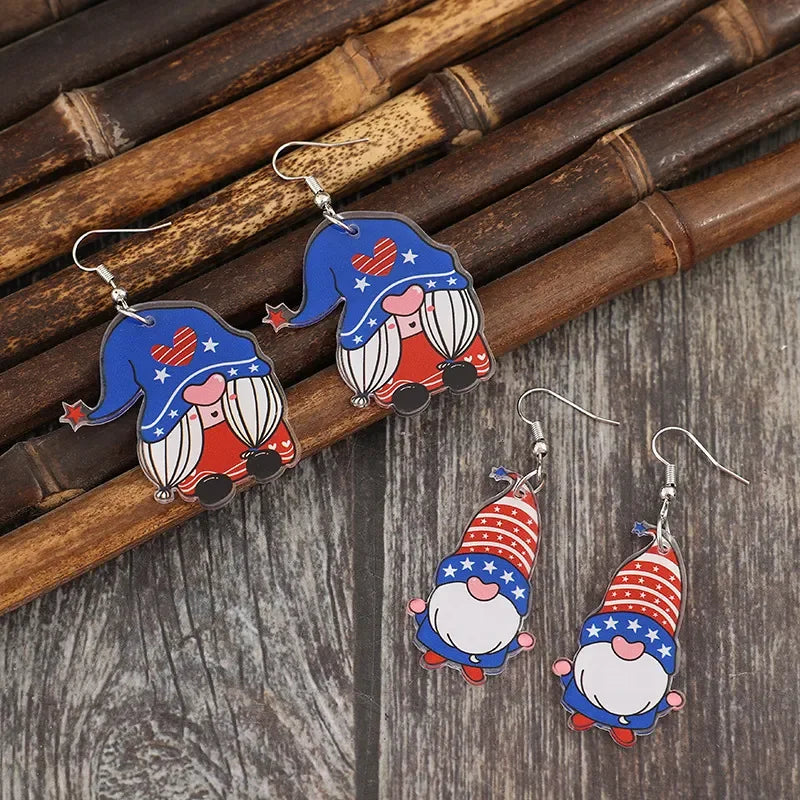 2 Pair Acrylic Gnome Earrings - VAleG