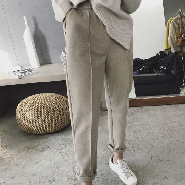 Pantaloni casual affusolati dritti