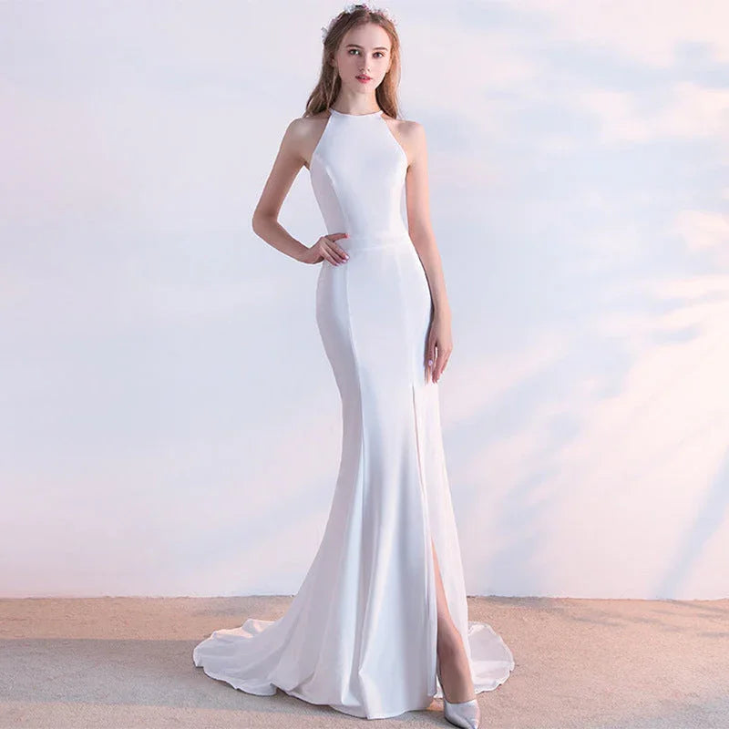 Host Looks Slim And Long Dress Woman - VAleG