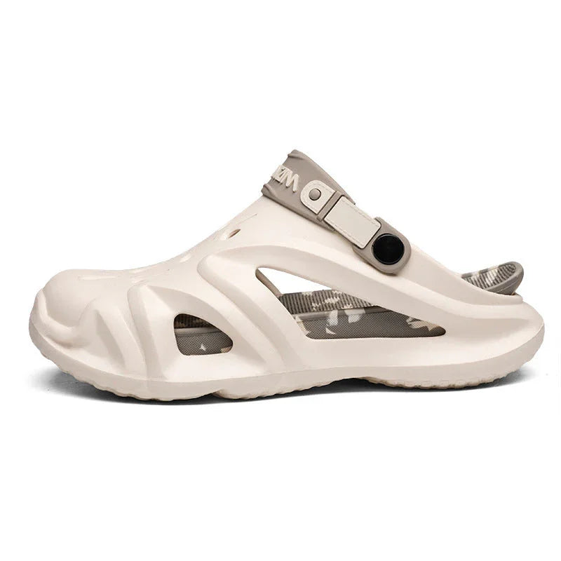 Men's Summer Platform Driving Non-slip Wear-resistant Outdoor Beach Closed Toe Coros Sandals - VAleG