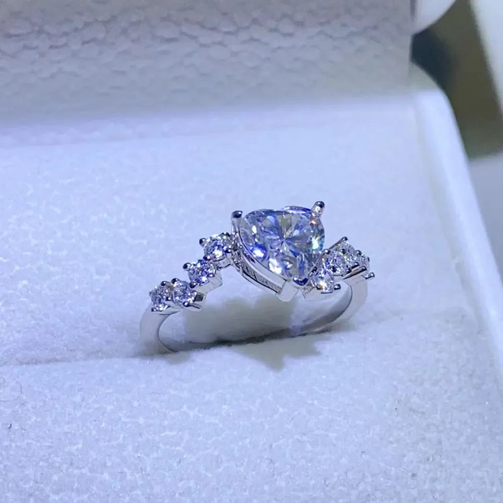 1 Carat Moissanite 925 Sterling Silver Ring - VAleG