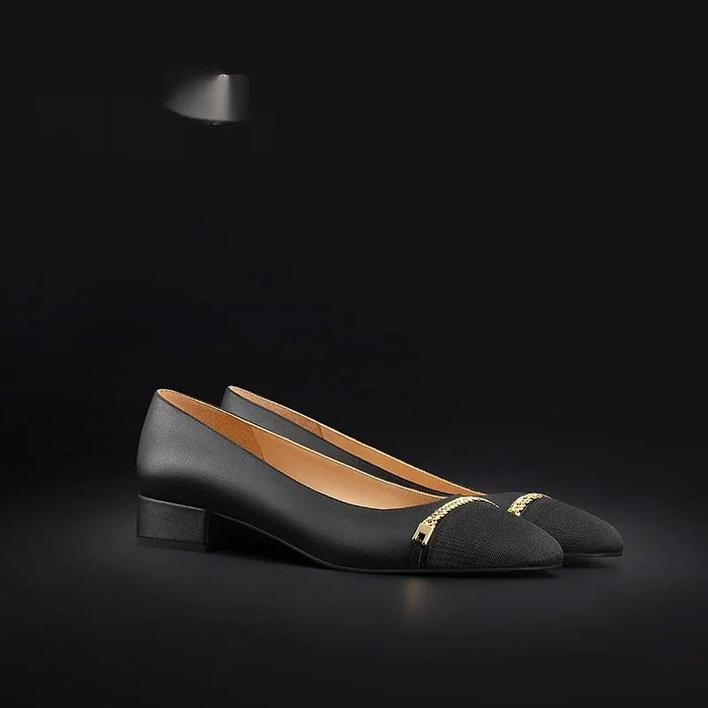Plus Size Spring And Autumn Leather Soft Bottom Women's Shoes - VAleG