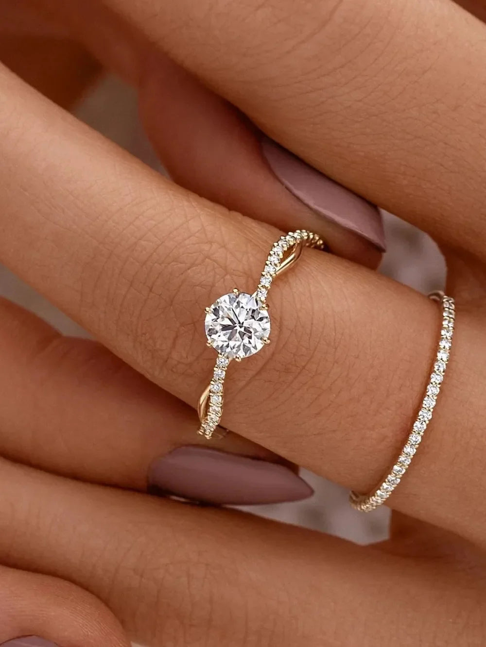 925 Sterling Silver Inlaid Zircon Ring - VAleG