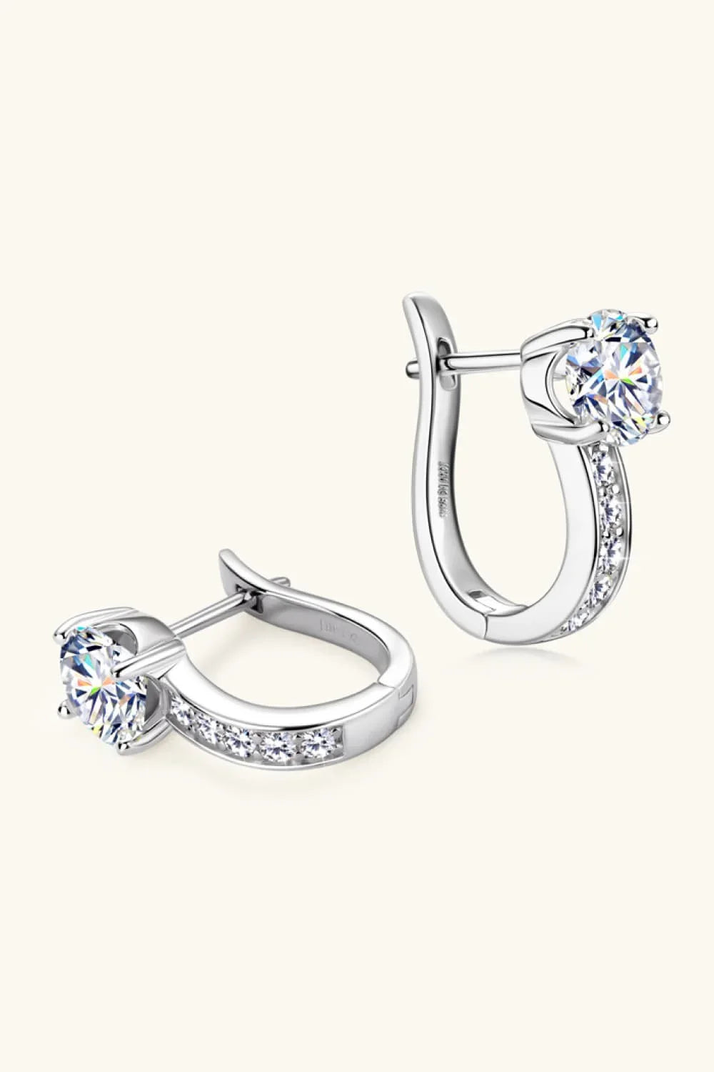 2 Carat Moissanite 925 Sterling Silver Earrings - VAleG