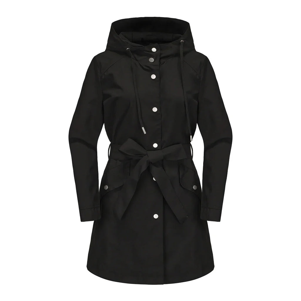 Spring And Autumn New Hooded Waterproof Coat Containing Belt Thin - VAleG
