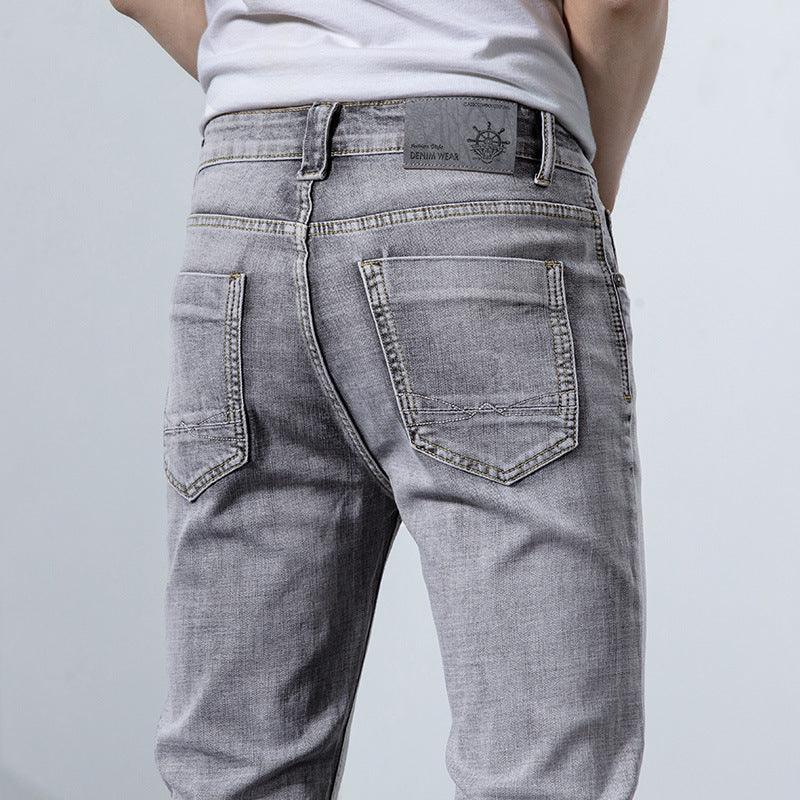 Straight Elastic Trend Versatile Retro Nostalgic Jeans For Men - VAleG