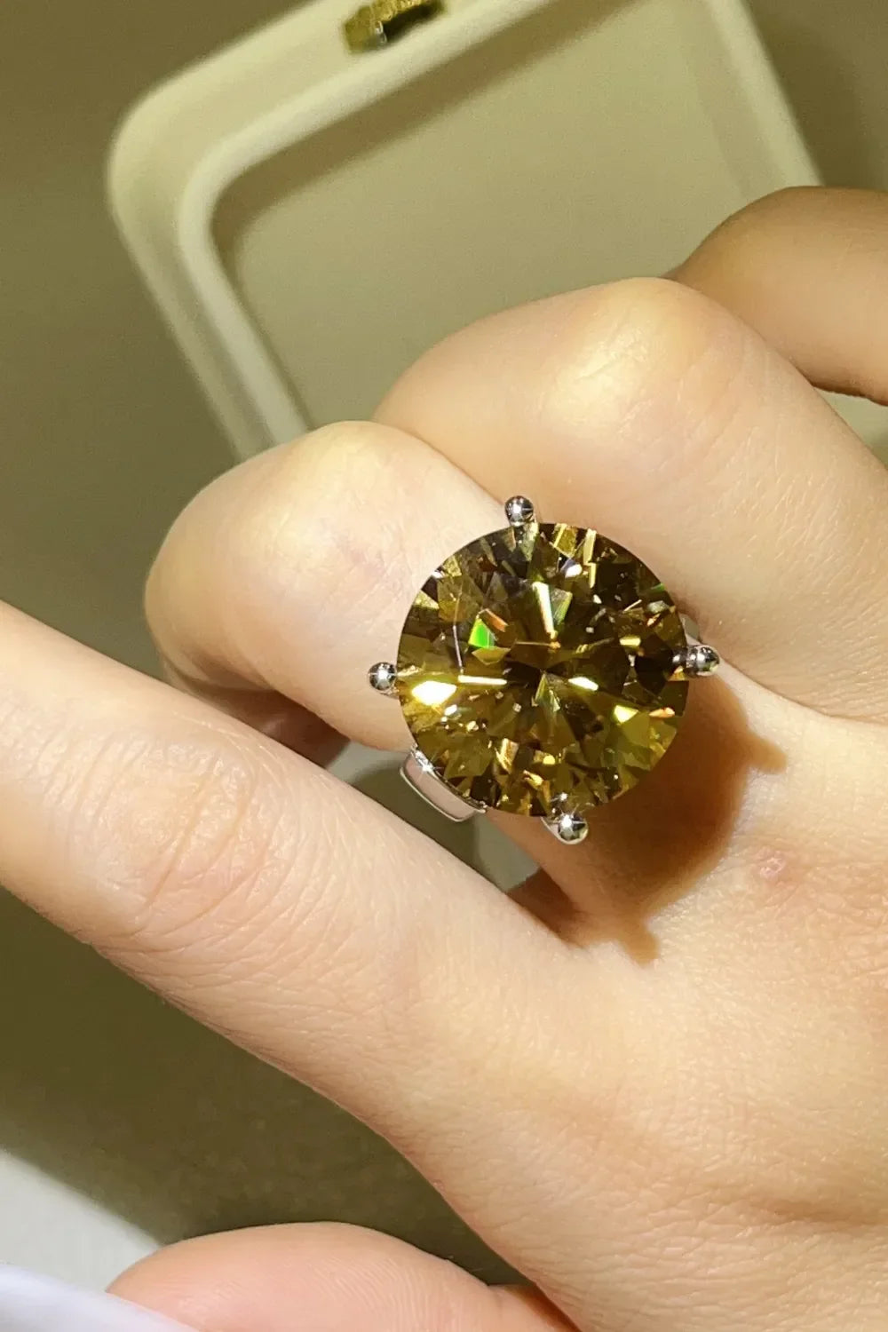 20 Carat Moissanite 925 Sterling Silver Ring - VAleG