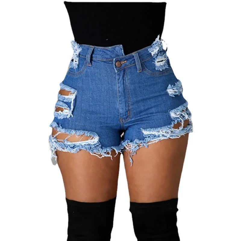 High Waist Fashion Casual Jeans Shorts Hot Pants - VAleG