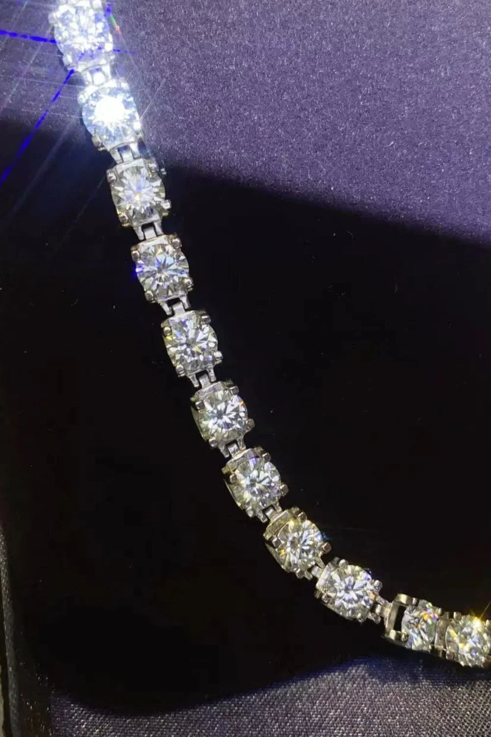 10 Carat Moissanite Platinum-Plated Bracelet - VAleG