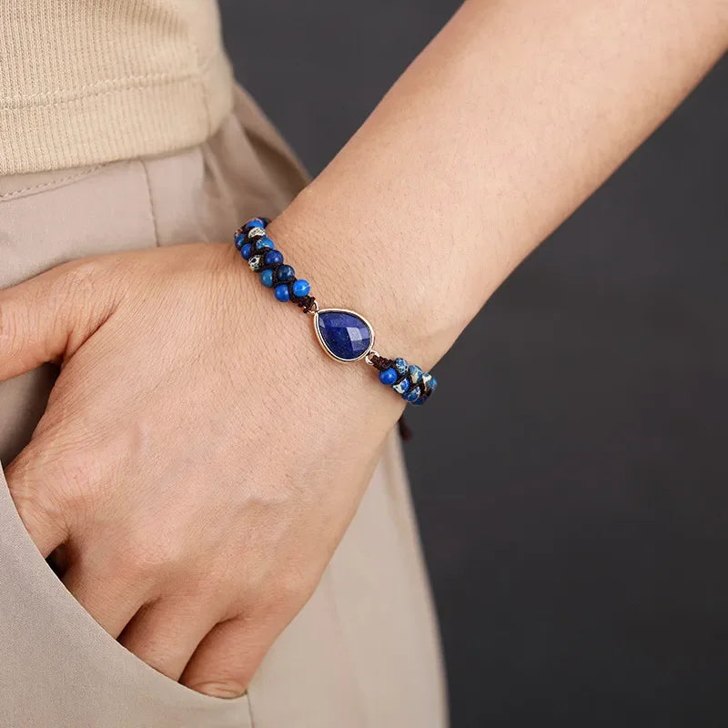 Handmade Teardrop Shape Beaded Bracelet - VAleG