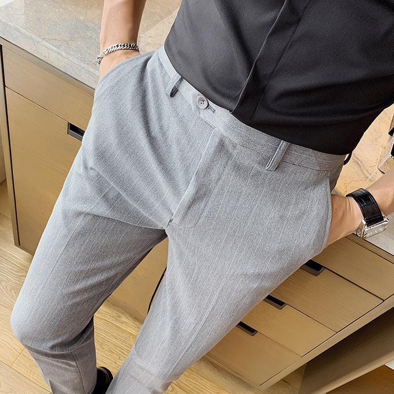 Thin Men's Slim Fit Suit Pants Fashion - VAleG