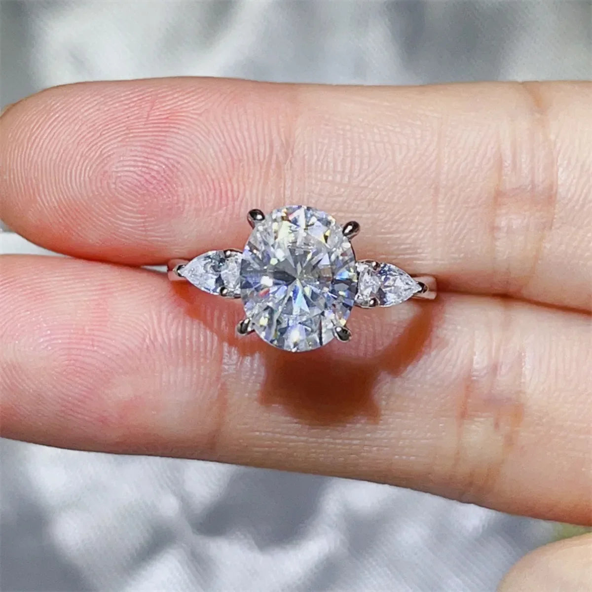 3 Carat Moissanite 925 Sterling Silver Ring - VAleG