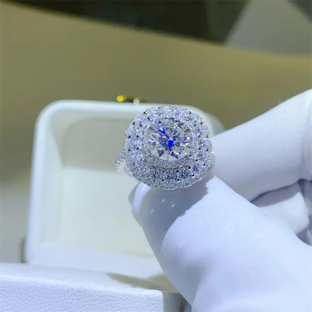 2 Carat Moissanite 925 Sterling Silver Ring - VAleG