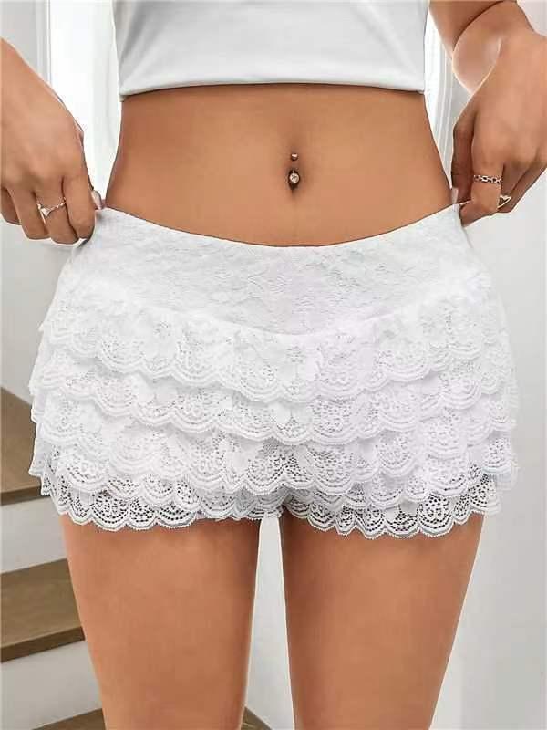Women's Fashion Lace Ruffle Pants - VAleG