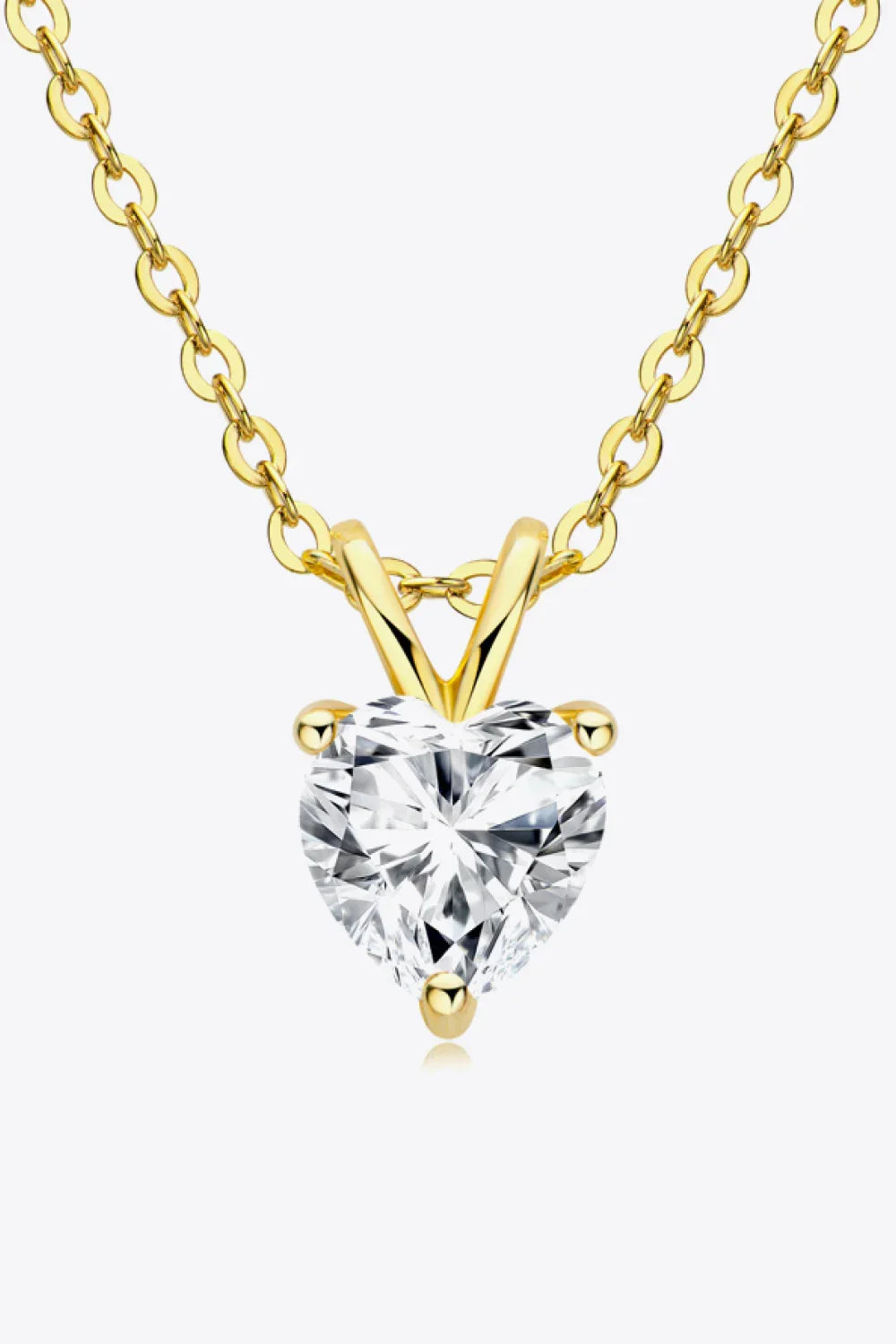 1 Carat Moissanite Heart-Shaped Pendant Necklace - VAleG