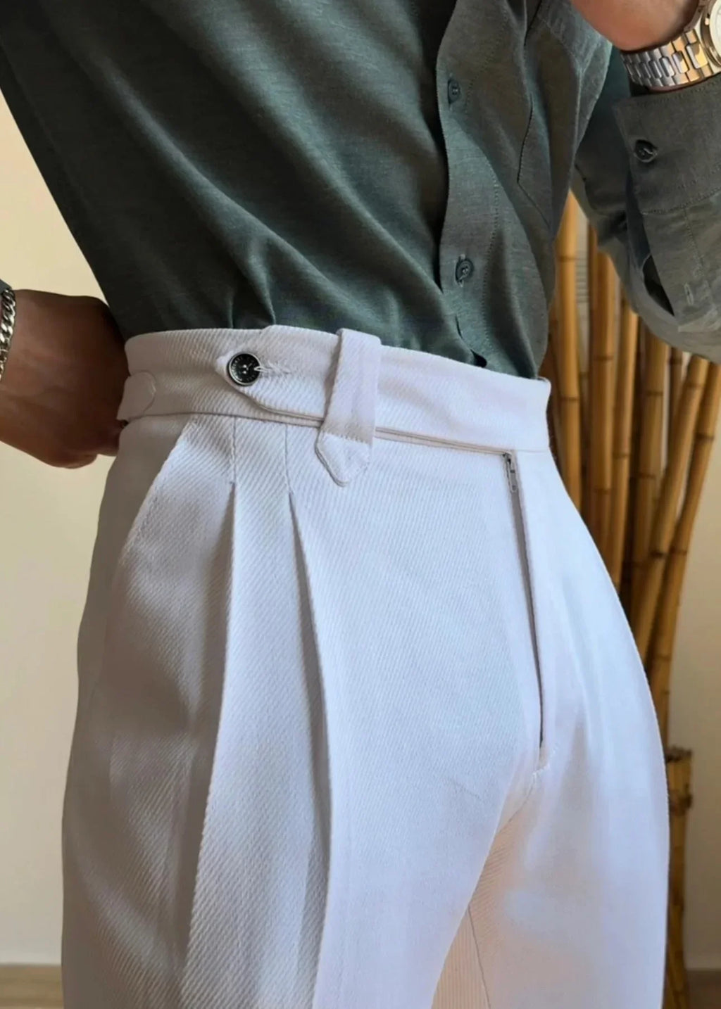 High Waist Slim Fit Business Casual Trousers - VAleG