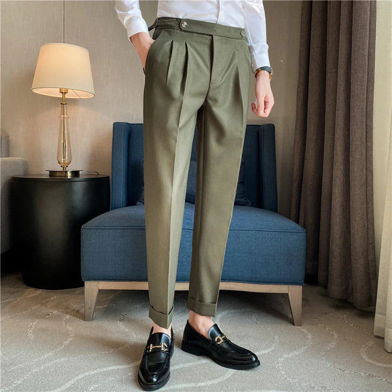 Thin Draping Belt Casual Pants Trendy Men's Suit Pants - VAleG
