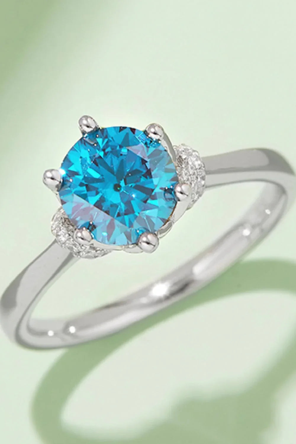 1 Carat Moissanite Contrast 925 Sterling Silver Ring - VAleG