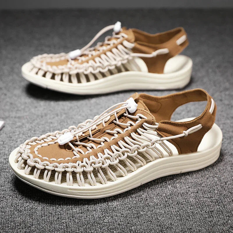Sandals Woven Men's Casual Beach Couple - VAleG