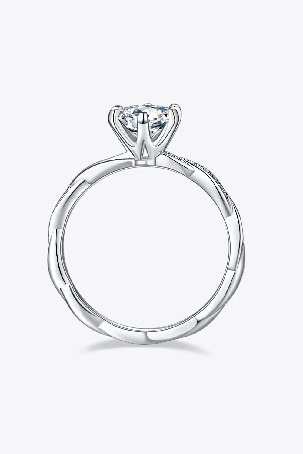1 Carat Moissanite 925 Sterling Silver Ring - VAleG