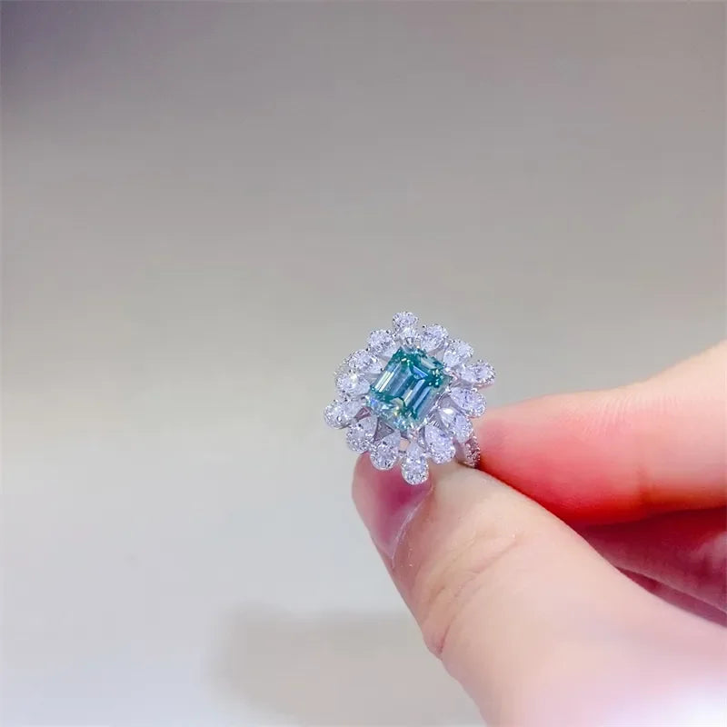 1 Carat Moissanite 925 Sterling Silver Ring - VAleG