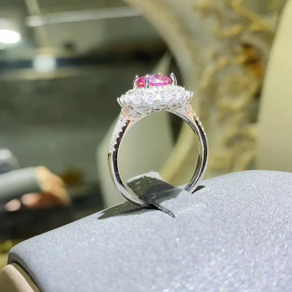 1 Carat Moissanite Zircon 925 Sterling Silver Ring - VAleG
