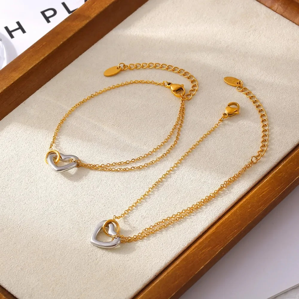 18K Gold-Plated Heart Bracelet - VAleG