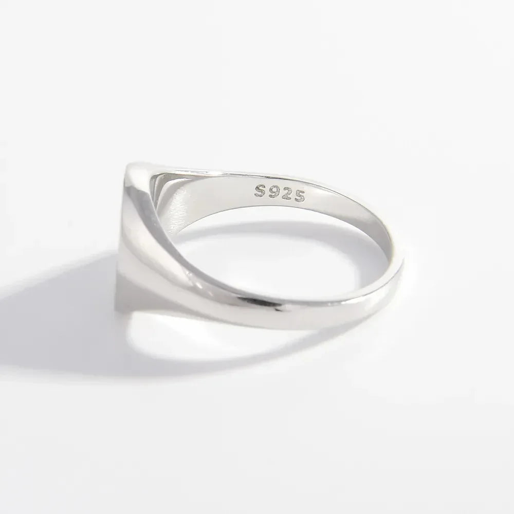 925 Sterling Silver Signet Ring - VAleG