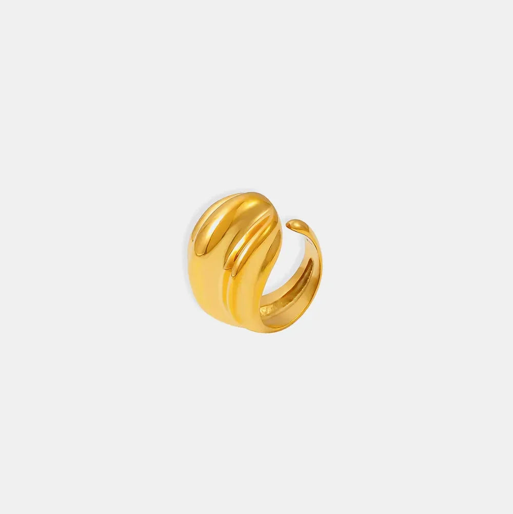 18K Gold-Plated Titanium Steel Open Ring - VAleG