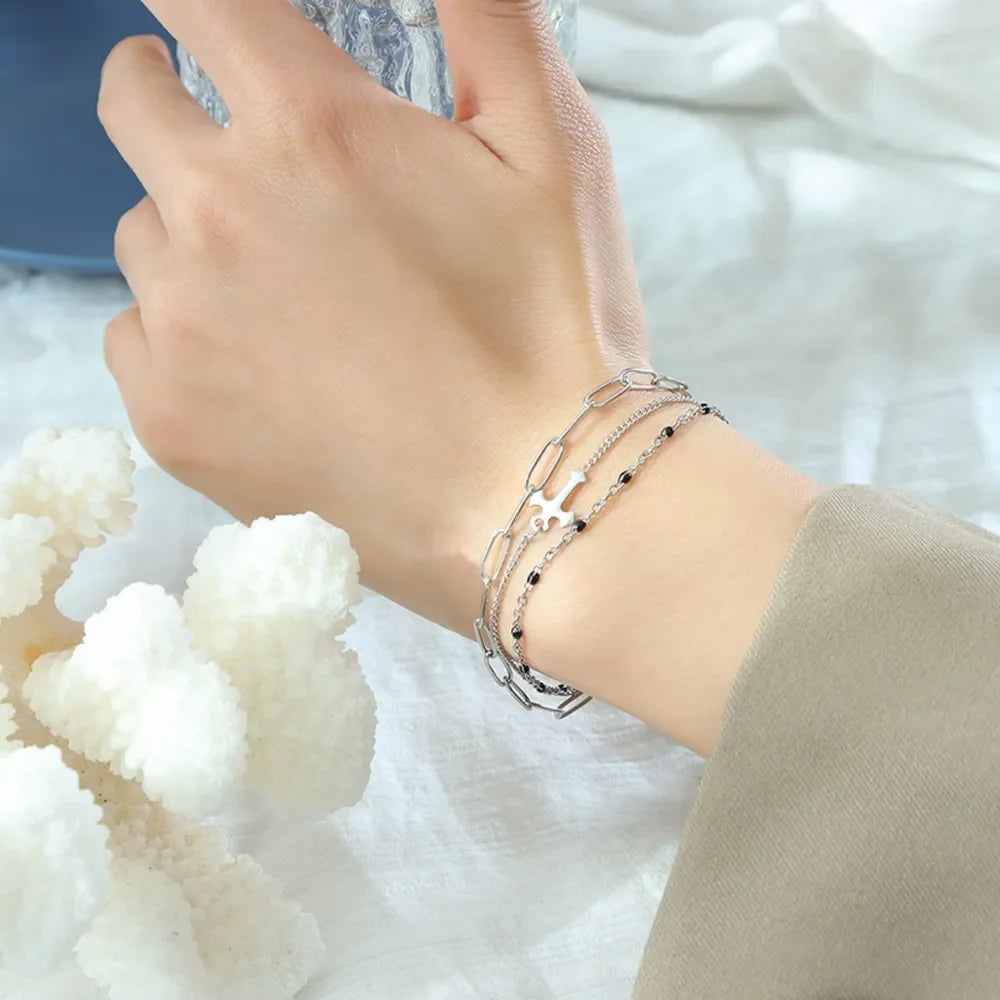 Titanium Steel Three-Layered Bracelet - VAleG