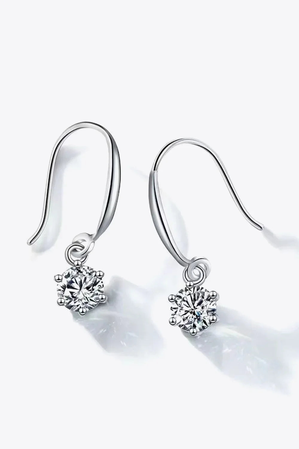 2 Carat Moissanite 6-Prong Drop Earrings - VAleG