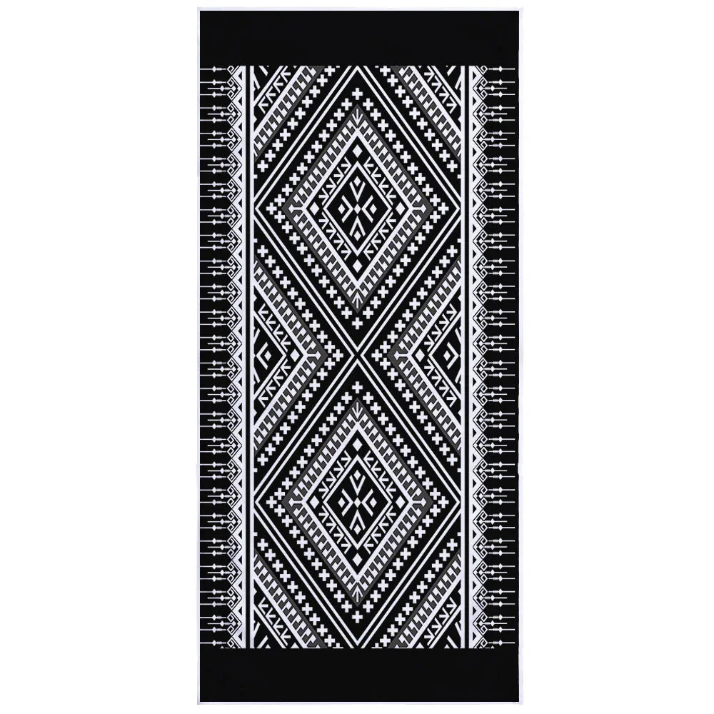 Microfiber Square Print Beach Towel - VAleG